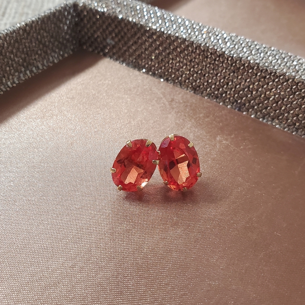14k Gold Topaz Earrings